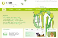 New website for the Australian College of Massage