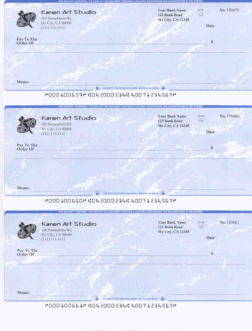 print on personal check template