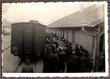 Skopje, Yugoslavia, Jews being placed on deportation trains by Bulgarian officials.