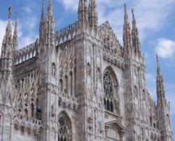 Milan Cathedral, Duomo in Italian, It is the largest Gothic cathedral in the world.