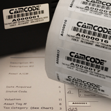 Two-Part Asset Labels and Asset Tags