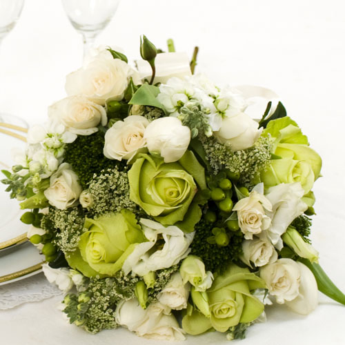 Bridal Bouquet Green Wedding Collection