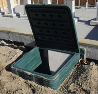 The Turtl crawl space entry system installed.