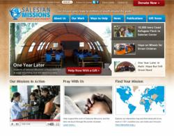 SalesianMissions.org screen shot