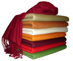 The Pashmina Store offers a wide variety of colors.