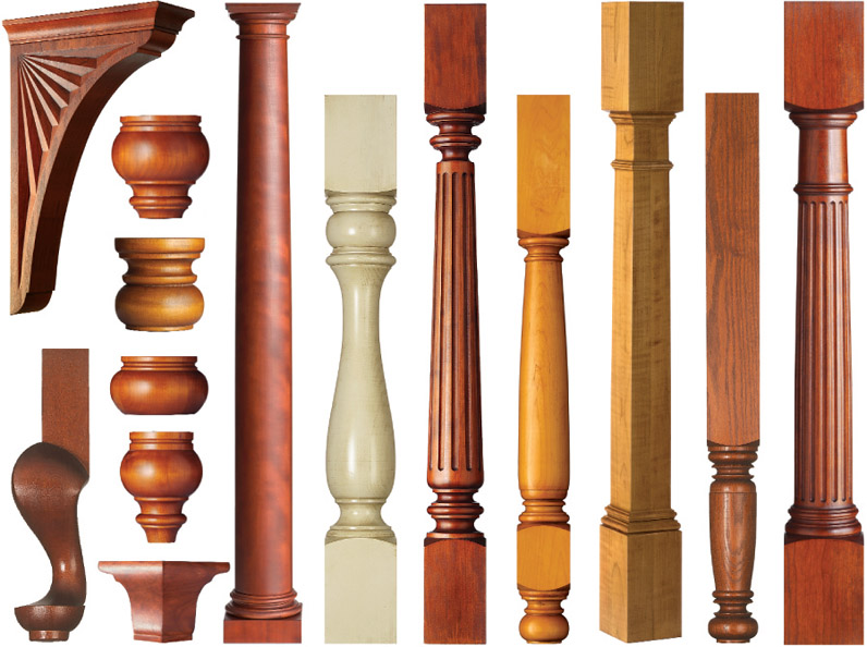 Wood Column Table Legs