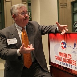 Blasingame moderating panel at U.S. Chamber Small Business Summit