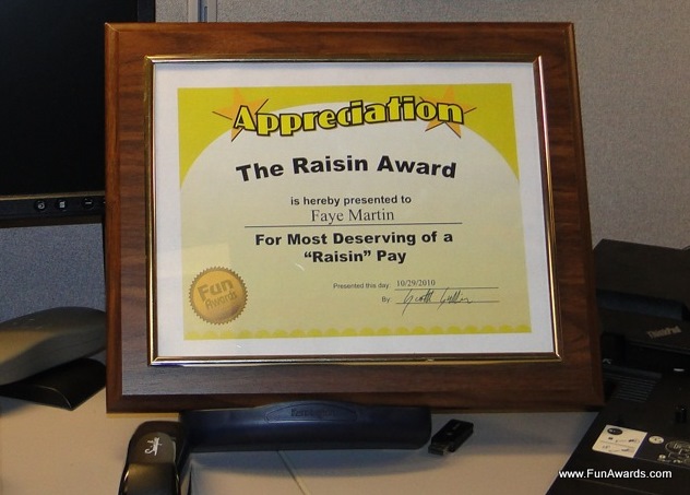 What are some hilarious employee awards?