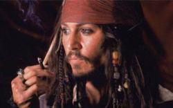 Johnny Depp smoking