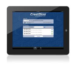 CrestDiag iPad app for remote diagnostics and troubleshooting of Crestron professional audio visual equipment