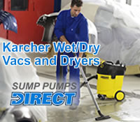 Karcher Wet/Dry Vacs and Floor Dryer @ Sump Pumps Direct