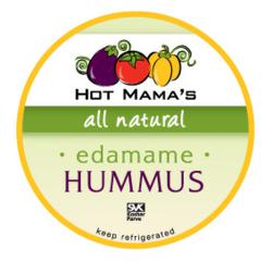 Hot Mama's Foods Edamame Hummus Label