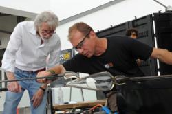 Wendell Castle at GlassLab at the Vitra Design Museum in 2010.