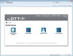 myDTT.com dashboard screenshot