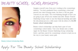 school beauty scholarship cosmetology schools marketing group 2500 deserving provide student announce bridget excited duffy applications director taking said re