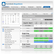 hotel management software interface