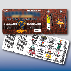 Tele-Pak Fundraising Cards -- wallet card with two key tags
