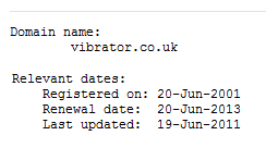 Vibrator Domain Registration