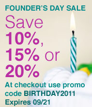 Up to 20% off all products sold at Oreck.com during its Founder’s Day Sale through September 21st.