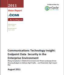 Endpoint data security report and webinar hosted by CCMI, Voice Report and e-Cycle