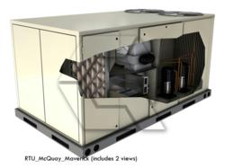 3D image represents McQuay Maverick RTU equipment