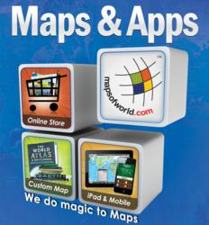 MapsofWorld.com is going to showcase mobile apps and content digitization for map publishers