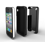 Acase iPhone 4 4S 4G Dual Layer Case (Black/Black)