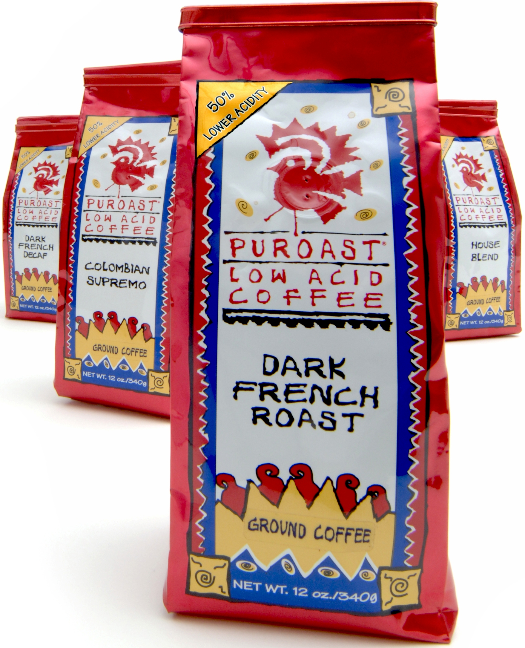 Puroast Low Acid Coffee, Organic French Roast