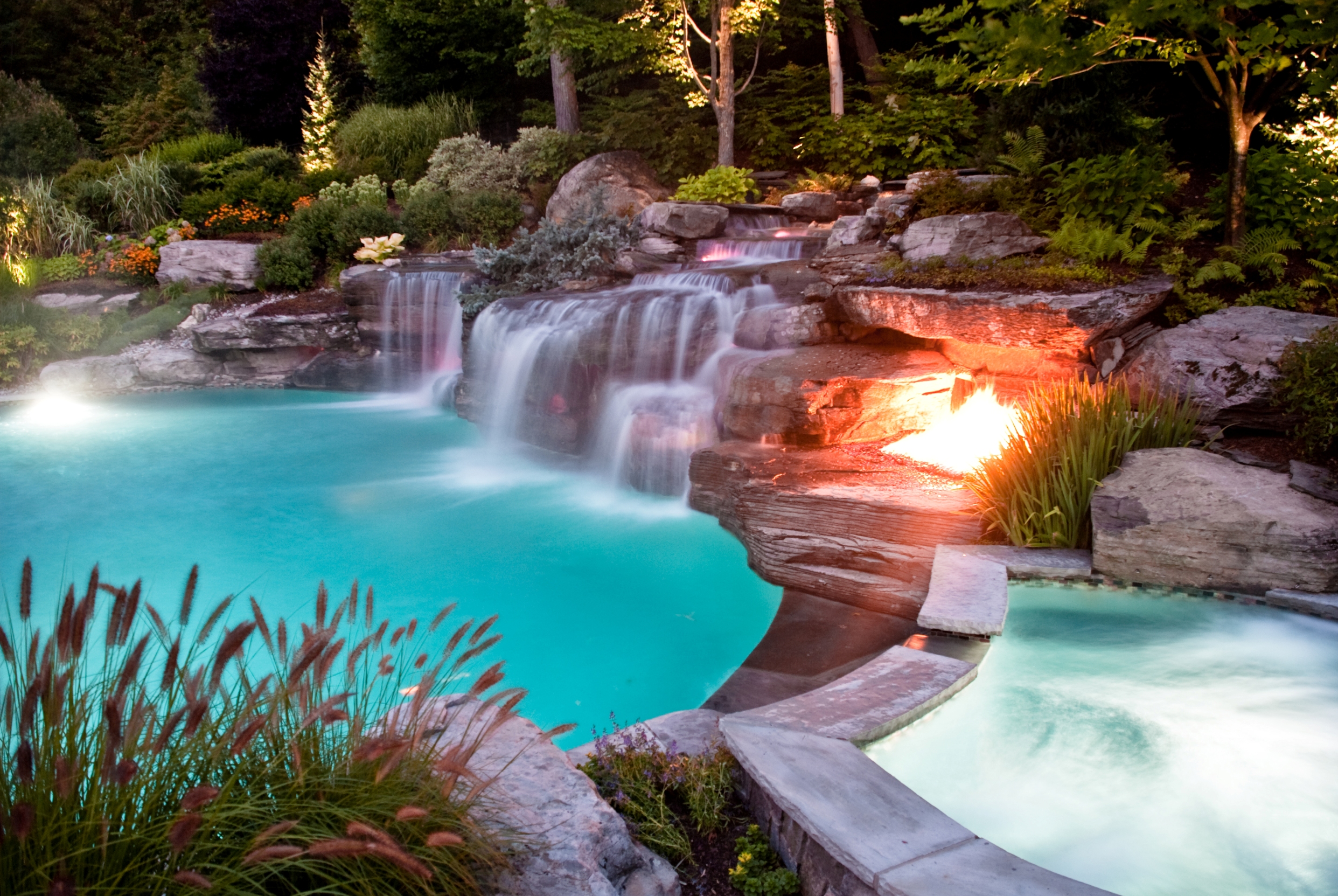 Swimming Pool Designs with Waterfalls