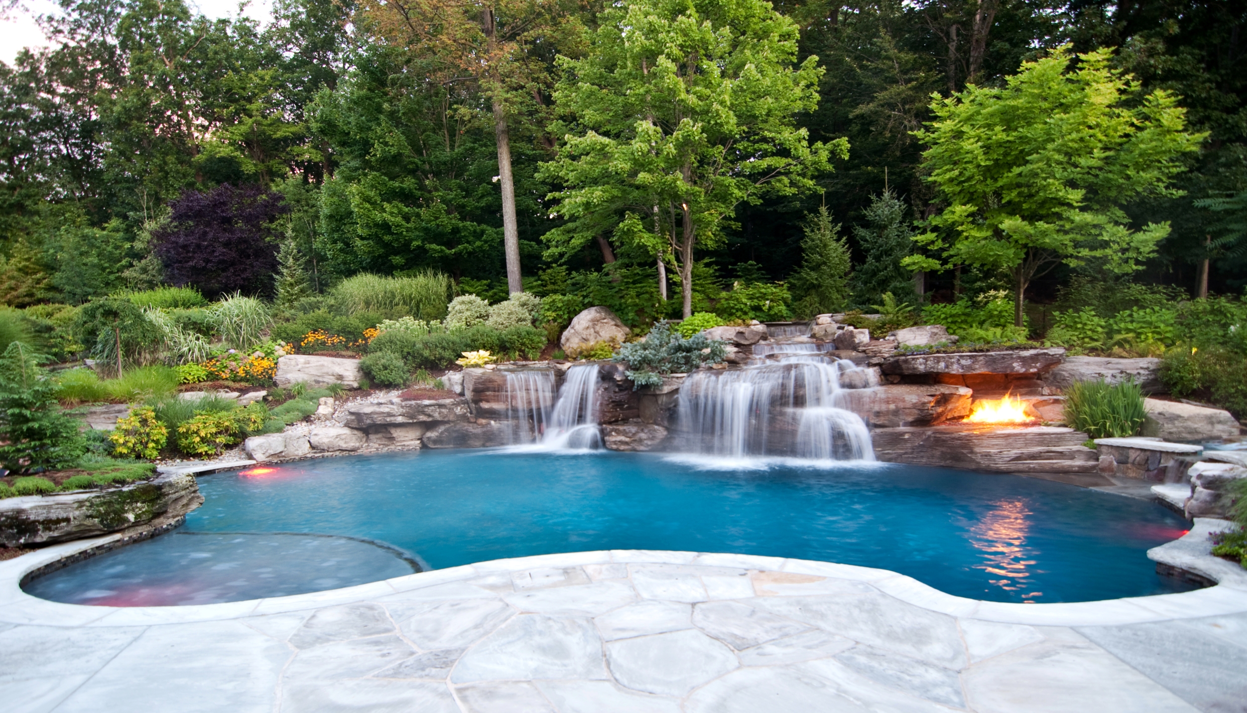 Luxury Swimming Pool with Waterfall