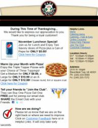 Papa Romanos Email Message