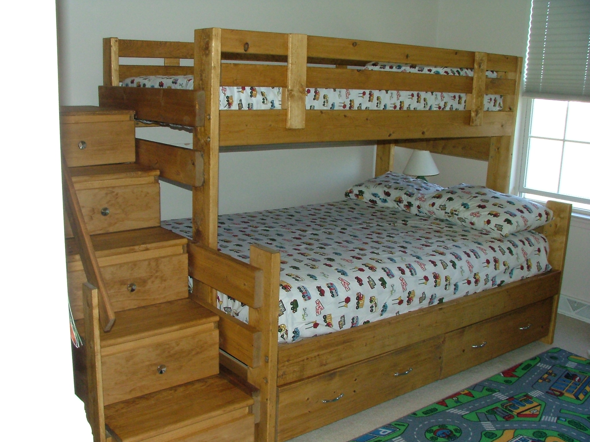 Full Bed Furniture Woodworking Plans, Corner Bunk Bed Plans Free