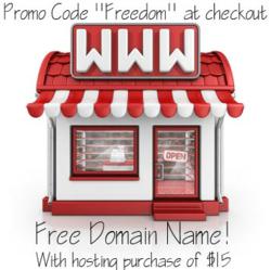 Get a free Domain Name Promo Code: freedom