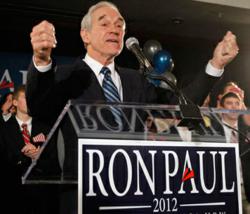 Ron Paul speaks to supporters following last night's caucuses in Iowa