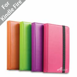 Acase(TM) Premium Micro Fiber Leather Case with built-in Stand for Kindle Fire