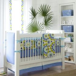 Lime Solar Flair Crib Bedding by Carousel Designs