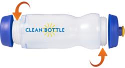 Clean Bottle, the revolutionary water bottle that unscrews at both ends for easy cleaning.