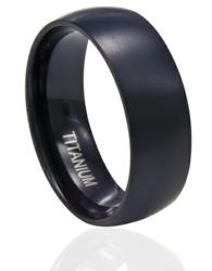 Men's Black Titanium Wedding Band
