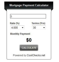 monthly payment calculator mortgage