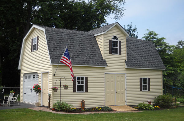 Sheds Unlimited Adds Additional Two Story Barn and Prefab Car Garage ...
