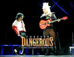 Sempre Dangerous - Michael Jackson guitarrista Jennifer Batten e sósia de Jackson Carlo Riley