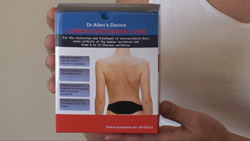 Dr. Allen's device to treat back pain and Sciatica