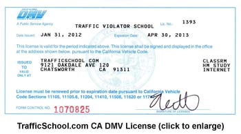 california dmv online traffic school