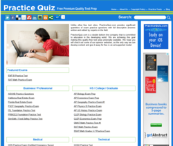 Free Exam Prep from PracticeQuiz.com