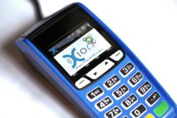 This credit card terminal is ready to accept NFC contactless payments and EMV smart cards