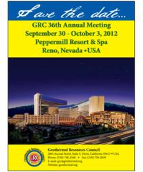GRC 2012 Annual Meeting will be held at the Peppermill Resort Spa, Reno, Nevada, USA.