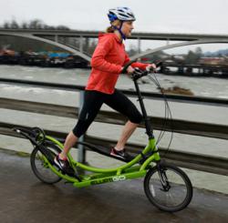 Lauren Fleshman trains on the ElliptiGO in Eugene, Oregon