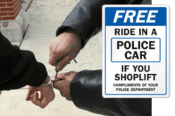 shoplifting signs