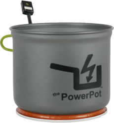 The power is a portable thermoelectric generator for charging usb devices with fire.