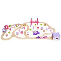 bigjigs rail wooden fairy town train set